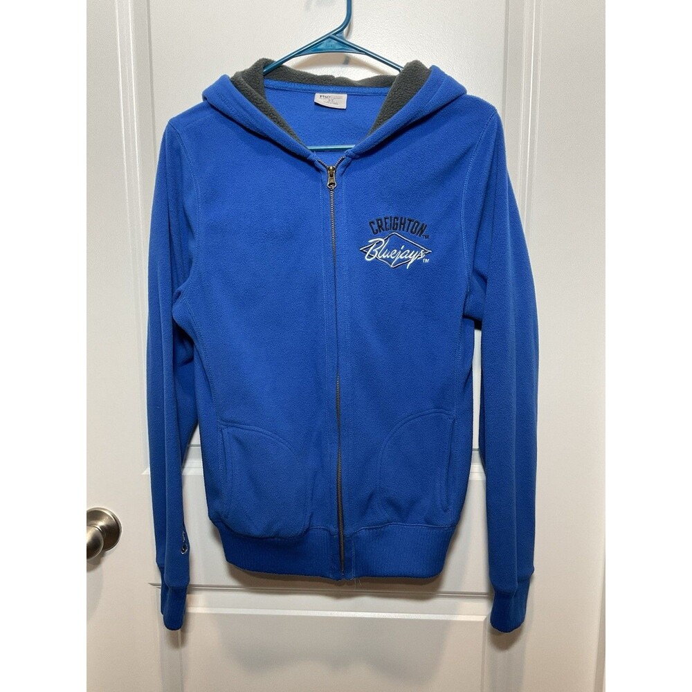 Women's Creighton Blue Jays Fleece Jacket Medium Hooded Omaha Basketball Coat